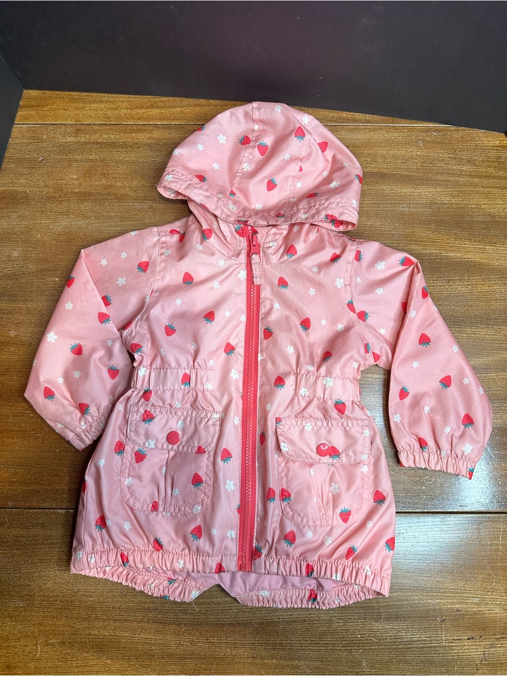 🛍 Vintage Westbound Windbreaker Jacket 18M Pink Strawberries